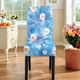 thumbnail image 3 of TSOVTHRID Daisy Blue Tie Dye Print 7 Pcs Tablecloth Chair Cover Set Chair Covers Rectangle Table Cloth Oil Proof Waterproof for Dining Room Banquet Party Festival Decor, 3 of 6