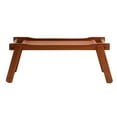 thumbnail image 4 of Bare Decor Eddie Serving Tray Table with Folding Legs in Solid Teak Wood, 4 of 5