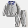 thumbnail image 2 of Akiihool Newborn Boy Outfit Sets Toddler Baby Boy Clothing Sets Little Dinosaur Printed Long Sleeve Tops and Pants Kids 2pcs Outfits Grey,3-4 Years, 2 of 6