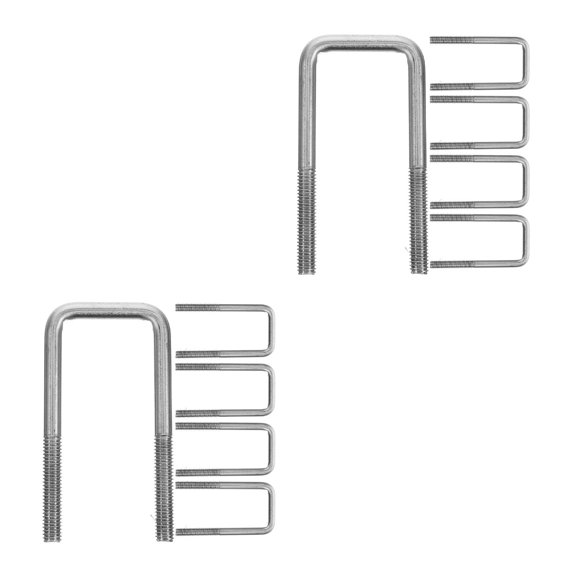 Raindrops 10 PCS Stainless Steel U-Bolts Square U-Bolt Long-Lasting Wear-Resistant U-Shaped Bracket for Boat Trailers and Sailboat Hardware ( 6)