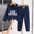 thumbnail image 2 of Kogui Boy Sweatsuit Boys Clothes 2pcs Little Boy Color Block Hoodie + Jogger Pants, Boys Fall Outfits Set Size 6-7 Years (Navy,6-7 Years), 2 of 7