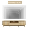 thumbnail image 2 of HMYG TV Stand with Doors and Drawers. Rattan TV Cabinet Solid Wood Doors Natural Country Style Storage Solutions, 2 of 10