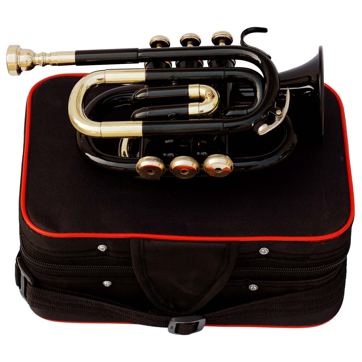 Pocket Trumpet Black Color with Hard Case