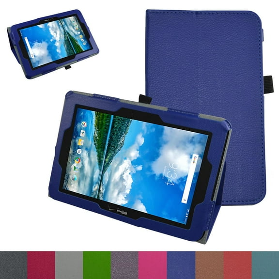 Labanema 10.1" Verizon Ellipsis 10 Case, PU Leather Folio Stand Protective Case, Cover for 10.1" Verizon Ellipsis 10 (Dark Blue)