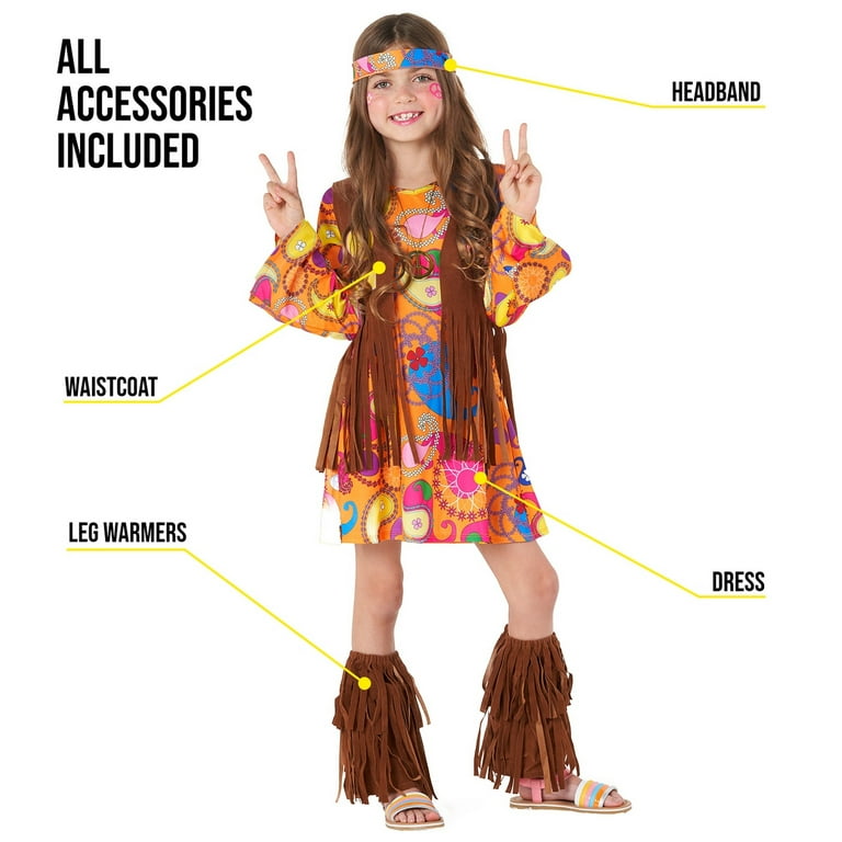 Hippy Girl Girls Costume Hippy Girl Girls Costume