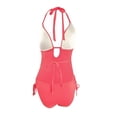 thumbnail image 4 of bar III Womens CORAL Solid Cutout One Piece Swimsuit, 4 of 4