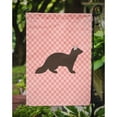 thumbnail image 3 of Caroline's Treasures BB7869GF Sable Marten Pink Check Flag Garden Size , Small, multicolor, 3 of 3