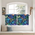 thumbnail image 2 of Easter Blue Eggs Tier Curtains 36 Inch Length, Spring Floral Polka Dot Black Cafe Short Curtains for Bathroom Over Sink, Small Kitchen Curtain Light Filtering Tiered Drapes 2 Panels 27.5"Wx36"L, 2 of 8