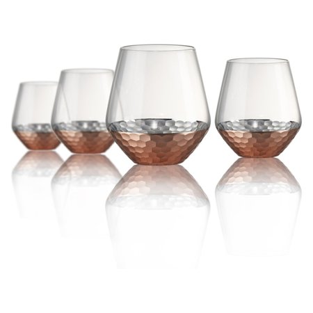 UPC 635452520341 product image for Artland Coppertino Hammer DOF Glass - Set of 4 | upcitemdb.com