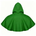 thumbnail image 4 of BFHHYA Little Red Riding Hood Cape Womens Short Hooded Cloak with Front Bow Tie Solid Color Flowy Shawl Cloak for Halloween Party Photo Shooting, 4 of 7