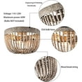 thumbnail image 6 of Antique Boho Farmhouse Flush Mount Ceiling Light Fixture, 3-Light Wood Bead Chandelier for Hallway Bedroom Foyer Kitchen Living Room Beige, 6 of 8