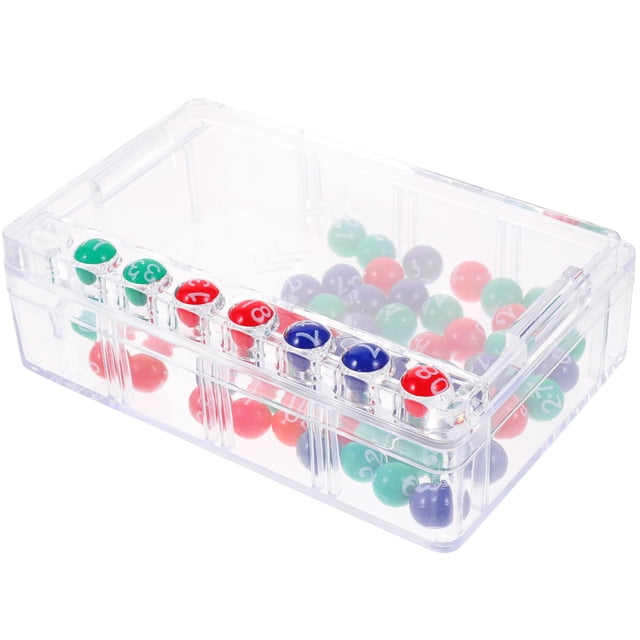 FRCOLOR lottery machine Transparent Plastic Lottery Ball Machine for Kids Fun Party Game Prop Easy to Use and Carry Small Size,3.74"X2.56"X1.18"