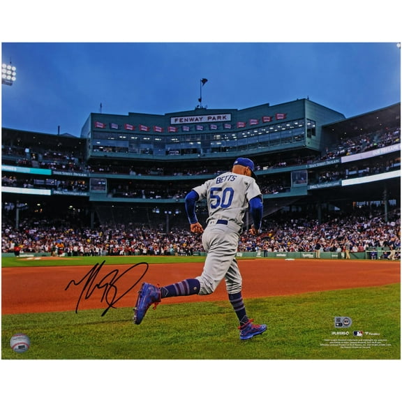 Mookie Betts Los Angeles Dodgers Autographed 16" x 20" at Fenway Park Photograph - Fanatics Authentic Certified