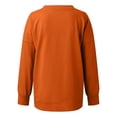 thumbnail image 3 of Gibobby Temperamento Pullover Top 1 PCS Mujeres Otoño Invierno Suelto Casual Manga Larga Cuello Redondo Color Sólido Suéter (Anaranjado, XL), 3 of 5