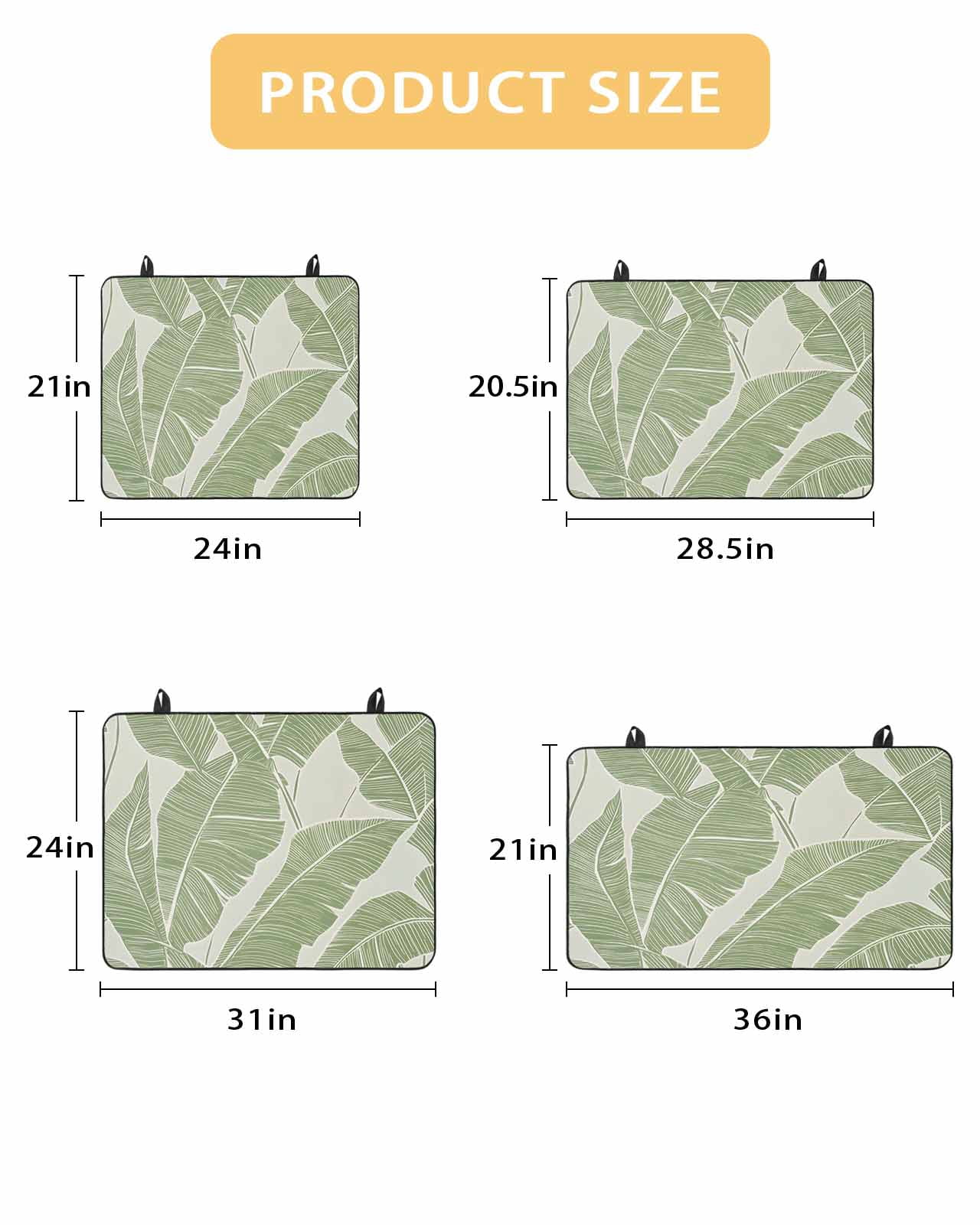 nqOlkjepod Large Induction Cooktop Protector Mat 24"x21", Green Palm Leaf Stove Top Covers for Electric Stove, Tropical Botanical Summer Decorative Stove Burner Cover Mats, Glass Top Stove Cover