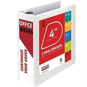 Performore 3 Ring Binder, Professional Angle D Ring 4 Inch, Presentation Folder for Standard Pages 8.5 x 11 with Pockets, Crystal Clear View White (2 Pack)