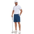 thumbnail image 6 of Little Donkey Andy Men's Bermuda 9 Inch Lightweight Quick Dry Stretch Shorts Golf Hiking Blue Heather XL, 6 of 7