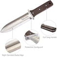 thumbnail image 4 of 12" Hori Hori Garden Knife (Right Serrated Blade) with Free Diamond Sharpening Rod, Ideal Gardening Digging Landscaping Weeding Tool, with Thick Sheath and a Fine Gift Box, 4 of 8