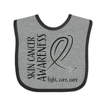 Inktastic Skin Cancer Awareness- Fight, care, cure Boys or Girls Baby Bib