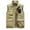 Z01_Khaki, variant on IYTR Men's Outdoor Travel Vest Lightweight Stand Collar Quick Dry Sleeveless Waistcoat with Pockets Utility Fishing Photographer Vest Gray L