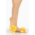 thumbnail image 2 of Liliana Carnival-1 Sunflower 3D Flower Decor Slip On Open Toe Flats Mules Slides (sun, 7.5), 2 of 2