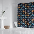thumbnail image 2 of Retro Consoles Games Icons Blue Pattern Shower Curtain 72"x84" ,Bathroom Decorative Shower Curtains Set with 12 Hooks,Modern Waterproof Washable Shower Curtain, 2 of 6