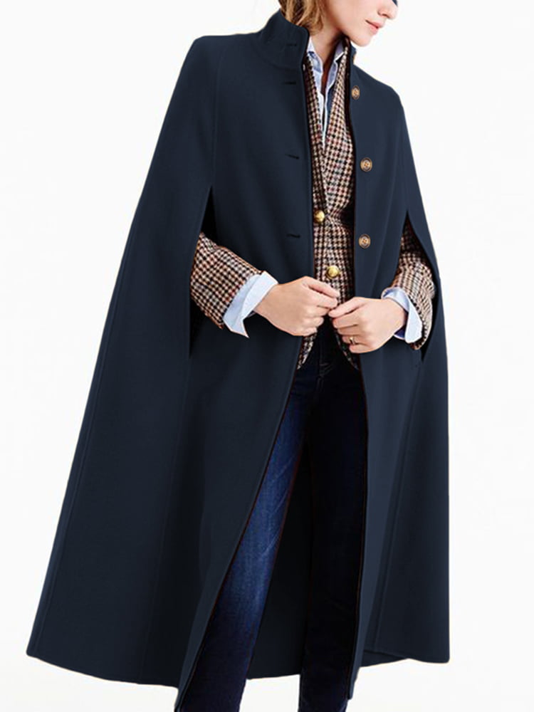 ZANZEA Womens Long Cape Cloak Cardigans Coats Outwear Medieval Robe Winter Tops