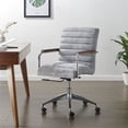 thumbnail image 2 of New Pacific Direct Tobin 23" Fabric Office Chair in Smash Gray/Chrome, 2 of 9