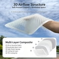 thumbnail image 5 of 3D Suspended Ice Silk Cooling Seat Pad, TPE Honeycomb Gel Breathable Ergonomic Back Support Cushion Portable for Car Office Home, 5 of 8