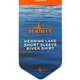 thumbnail image 3 of Habit Men's Herring Lake Short Sleeve Button Down Vented Fishing UPF River Shirt, 3 of 4