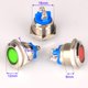 thumbnail image 4 of 5 uds 12V-24V 16mm LED lámpara indicadora de Metal lámpara de señal impermeable con cable (rojo/amarillo/azul/verde/blanco) Rojo Verde MX-0132669FYD, 4 of 5