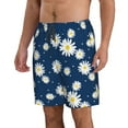 thumbnail image 2 of Kdxio Daisies Flowers Pattern Mens Casual Shorts - Drawstring Summer Beach Sports Shorts for Men, 2 of 9