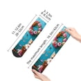 thumbnail image 4 of Naloa Whimsical Cats and Flowers Scene Ankle Socks for Women Non Slip Socks No Show Socks Classic Low Cut Casual Socks Casual Socks, 4 of 7