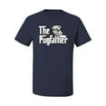 thumbnail image 2 of Wild Bobby,The Pugfather Funny Godfather Movie Logo Pug Parody, Father's Day, Men Graphic Tees, Navy, Small, 2 of 3