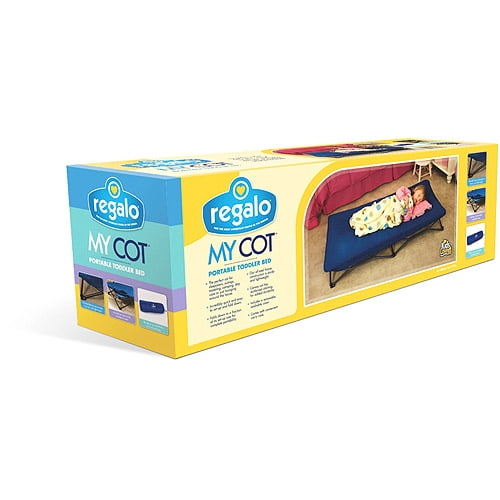 Regalo My Cot Portable Toddler Bed, Includes Fitted Sheet ...