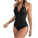 thumbnail image 1 of Traje de Baño con Correa de Bikini de Color Sólido Sexy para Mujeres, Traje de Baño Retro de Nylon con Almohadilla de Pecho para Piscina, Playa Y Verano, 1 of 6