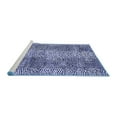 thumbnail image 2 of Ahgly Company Machine Washable Indoor Rectangle Solid Blue Modern Area Rugs, 5' x 8', 2 of 4