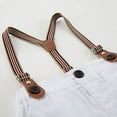 thumbnail image 4 of Styles I Love Toddler Little Boys Classic Cotton Chino Shorts with Stripe Suspenders for Casual, Formal Wear and Special Occasions (White, 120/3-4 Years), 4 of 5