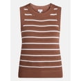 thumbnail image 6 of Scenario Women's Sweater Vest with Crochet Trim, Lightweight, Sizes XS-XXXL, 6 of 8