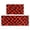 Red and Black Wavy Checkered Pattern, variant on Purple Wavy Checkered Pattern Anti Fatigue Kitchen Rugs Set Of 2, Non Slip Washable Decorative Floor Mats for Kitchen Sink Laundry, 17"x30" and 17"x47"