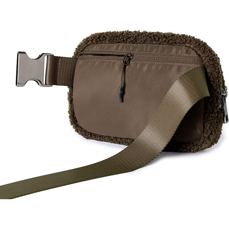 Athletica Everywhere Fleece Belt Bag,Crossbody Bag Fanny Pack for  Women,Cute Mini Everywhere Bum Hip Waist Pack,Gold Buckle Dupes