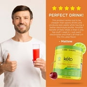 Keto Vitals Keto Electrolytes Powder for Hydration, Sleep, Energy, Muscle Function Cherry Limeade 10 oz