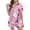 36-Light Pink, variant on Women Pajamas Sets Silk Satin 2 Pcs Pink Skull Pumpkin Short Sleeve Silky Pj Short Set Ruffle Notch Collar Gothic Sleepwear with Pockets Soft Cozy Loungewear Sets