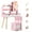 Pink, variant on Costway Kids Vanity Set with 3-Color Lighting Modes, Adjustable Brightness, Mirror Cabinet Pink