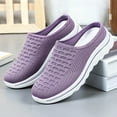 thumbnail image 2 of Gvdentm Black Gym Shoes Women Mesh Soles Outdoor Slip on Comfortable Sports Shoes Women(Purple,8), 2 of 9