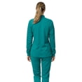 thumbnail image 4 of M&M SCRUBS Women’s Full Zip Scrub Jacket – 4-Way Stretch Warm-Up Jacket with Stand Collar, Moisture-Wicking (True Hunter Green, 2X-Large), 4 of 7