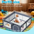 thumbnail image 3 of FUGWU Baby Play Mat for Floor, Fits 50x50 Playpen,Machine Washable, Non-Slip & Soft Crawling Mat for Infants (Rainbow), 3 of 7