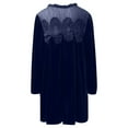 thumbnail image 5 of DHFJKG Dresses For Women Casual Lace Embroidery Ruffle Crewneck Long Sleeve Flowy A-Line Mini Dress Elegant Soft Tunic Stylish Dresses, 5 of 5