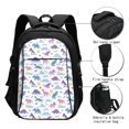 thumbnail image 3 of Fuzoiu Dinosaur Print USB Backpack with Charging Port,Laptop Backpack,Business Travel Durable Laptops Backpack, for School, Work, Travel & Outdoor Activities, 3 of 7