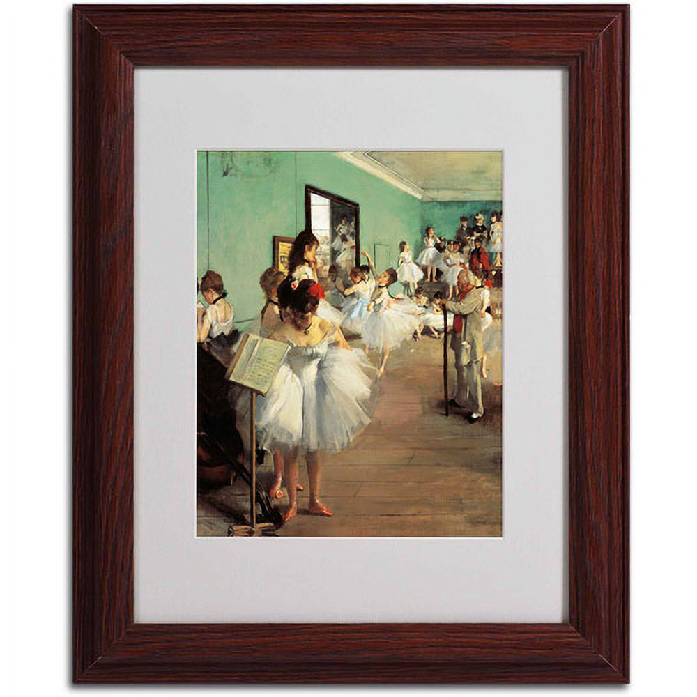 Trademark Fine Art "Dance Examination 1873-74" Canvas Art by Edgar Degas, Wood Frame